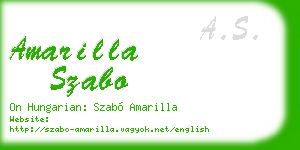 amarilla szabo business card